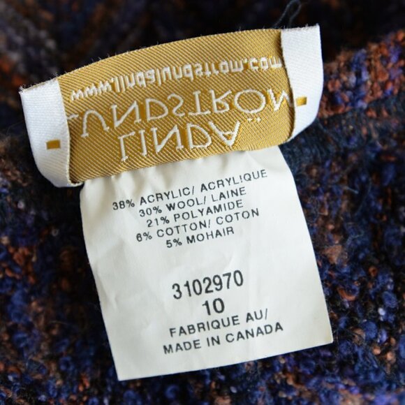 Zig Zag Knit Vintage Linda Lundstrom Wool Mohair Maxi Skirt Size 10 - Picture 5 of 7